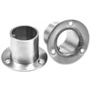 2 Pcs Flange Socket 32 mm Stainless Steel Wardrobe Pipe