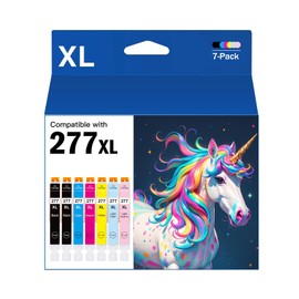 277XL Ink Cartridges Replacement for epson 277 ink cartridges Combo Pack for epson XP-960 XP-970 XP-850 XP-860 XP-950 Printer (2 Black, 1 Cyan, 1 Magenta, 1 Yellow,1 Light Cyan,1 Light Magenta)7 Pack