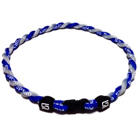 Sport Ropes Double Titanium Necklace (Blue/Gray, 22")