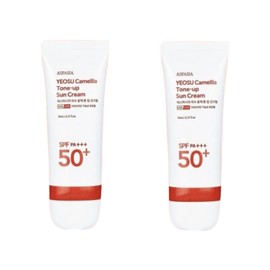 Aspasia Yeosu Camellia Tone-Up Sun Cream 70ml, 2 pieces / 아스파시아 여수 동백 톤업 선크림 70ml, 2개