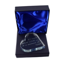 LT Gifts for Her, Glass Heart, Valentines Gifts for Her, Gifts for Girlfriend, Anniversary Wife Presents