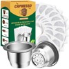 CAPMESSO Reusable Espresso Capsules Refillable Coffee Pod Stainless Steel Cups