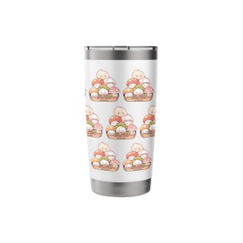 Emotional Support Mushrooms Cute Kawaii Fruit Cup Stainless Steel Insulated Tumbler