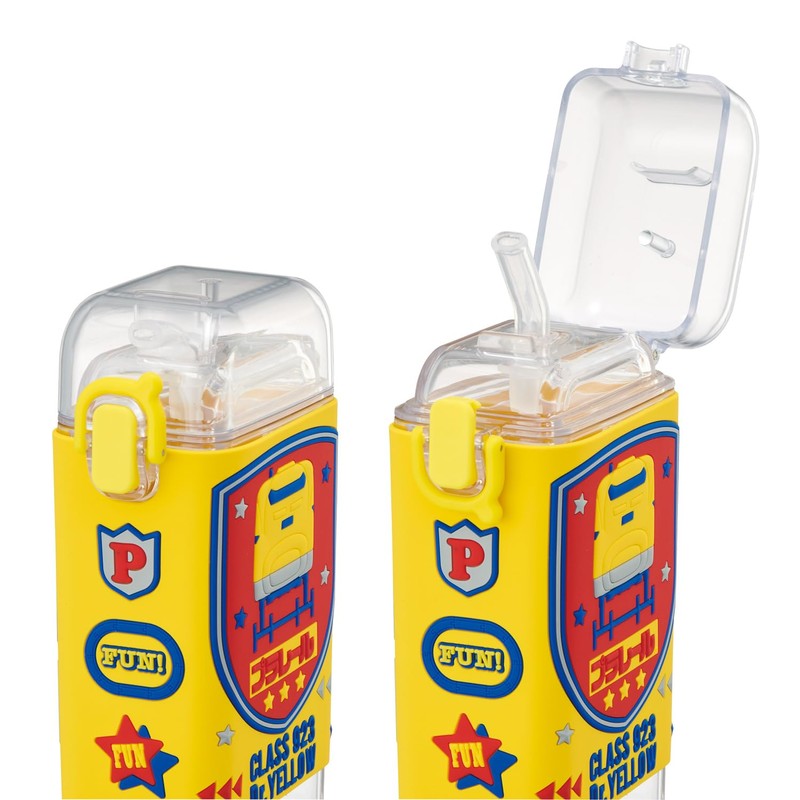 Skater PSQ5ST-A Square Straw Bottle Water Bottle, M, 15.7 fl