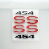 6Pcs Set SS 454 Fender Emblem 3D Tape Badge Sticker