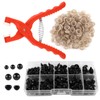 Safety Eye Tool with 135pcs Doll Eyes, Ergonomic Eye Snapper