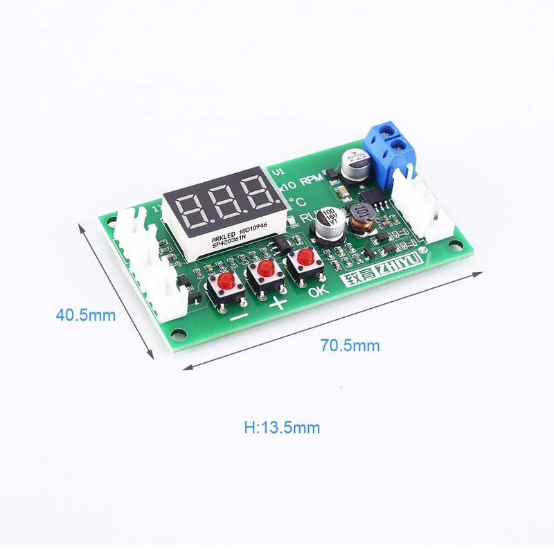 Driver Module, DC 12/24/ 48V PWM 4 Wires Fan Temperature
