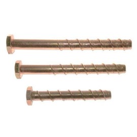 AF4F M10 x 100mm Concrete Self Tapping Masonry Bolt Anchor Screw (10 Pack) 15mm Hexagonal Head fix to Masonry, Brick, Marble, Stone etc