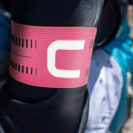 Mezeic Captain Armband, Unisex C Captain Armbands Soccer Adjustable Football Player Captain's Arm Bands Sport Team Training for Youth and Adult - Pink