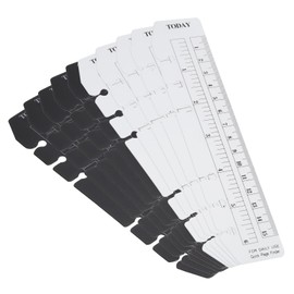 PATIKIL 18cm x 4cm Bookmark Ruler 10pcs Snap-in Ruler Page Marker Bookmark Measuring Tool for A6 Size 6 Ring Binder Notebook Bling Swivel Hook Clip A