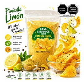 Sazonador Pimienta Limón En Polvo 1 Kg Para Botanas Papas Fr
