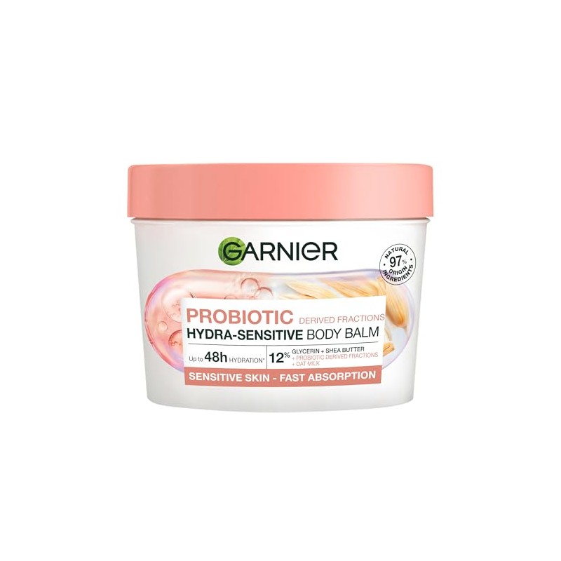 Garnier Body Balm, Probiotic Hydra-Sensitive Body Balm, For Sensitive Skin,