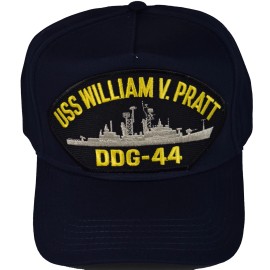 HNP USS WILLIAM V. PRATT DDG-44 SHIP HAT - NAVY BLUE - Veteran Owned Business