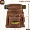 Graintex PL45S 10 Pocket Nail and Tool Pouch Suede Leather