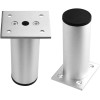 TOVOT Heavy Duty Silver Furniture Legs Adjustable Aluminum Alloy Cabinet