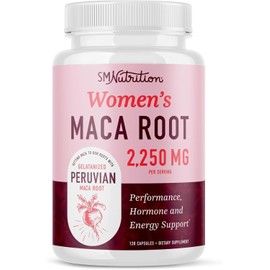 SM Organic Maca Root Capsules for Women Peruvian Maca 2250MG Extra Strength 120c