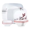 Corelle Kyoto Leaves 16pc, Service for 4, Dinnerware Set, 8