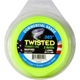 MaxPower EU-338800 Co-Polymer Trimmer Line 1.6 mm - 12 m Length Square Twisted Neon Yellow