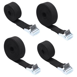 4 Pcs Tie Down Straps, Roof Rack Straps, Adjustable Heavy Duty Tensioning Belts with Buckles, 250kg Loading Capacity Lashing Straps for Motorcycles Trucks Luggage Cargo Trailer(1m&2m)