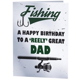 Joke Funny Fishing Birthday Card for Dad