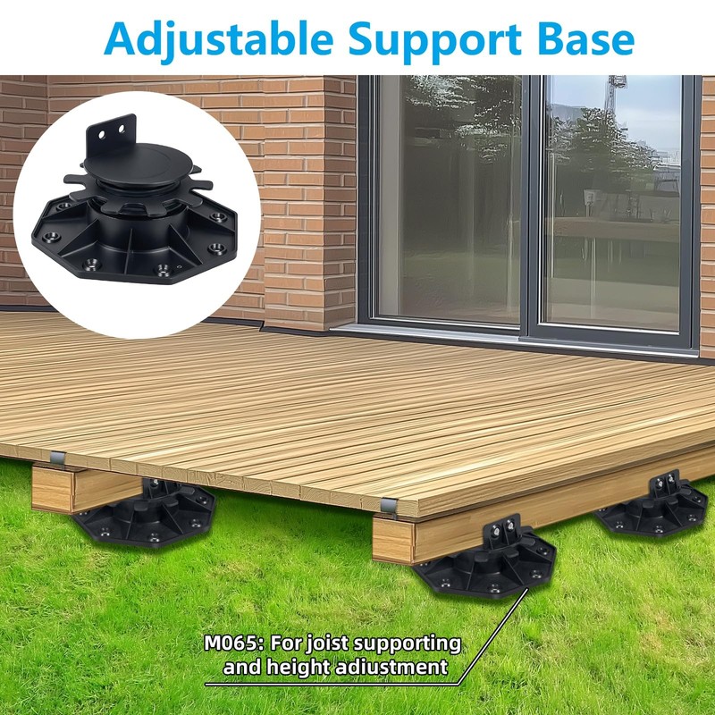 Adjustable Decking & Flooring Support Pedestal, 12 PCS Durable Plastic