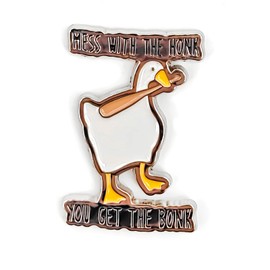 Untitled Goose Pin - Animal World Series - Enamel Lapel Pin - Plated Badge for Clothing, Bags, and Lanyards, Standard, Zinc, no gemstone