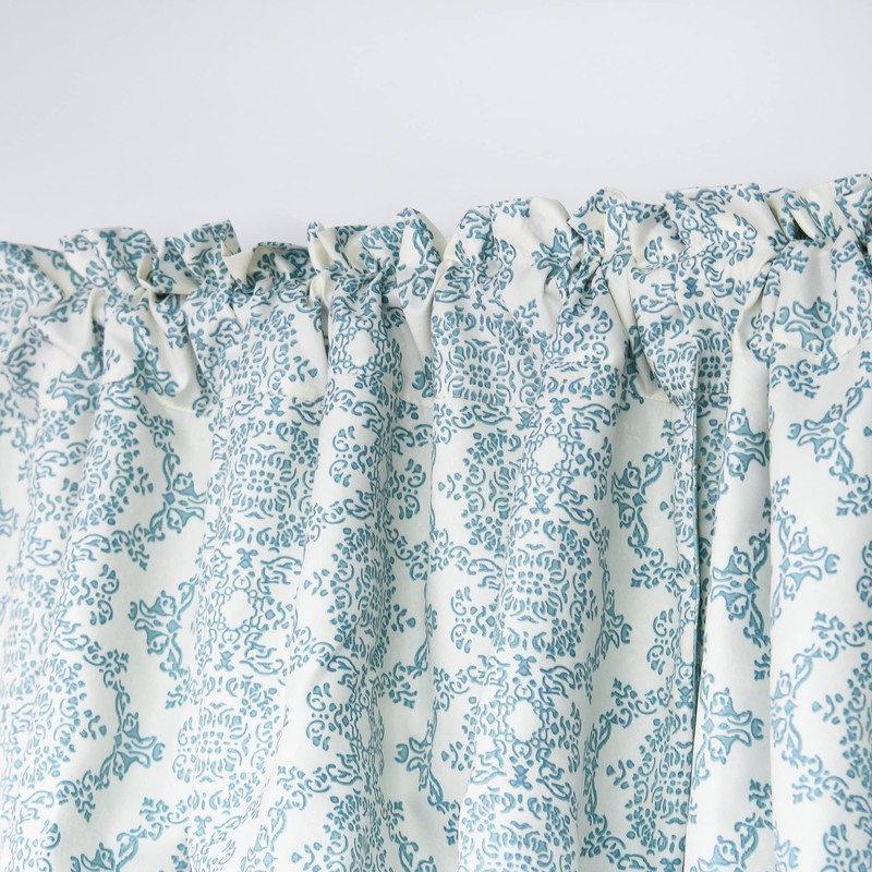 Home Soft Things Mystic Valance Set, Teal/Turquoise, 60" x 18",