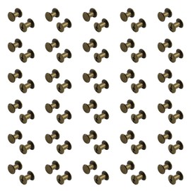 INCREWAY 60 Sets Chicago Screws Assorted Kit, 5mm x 8mm Binding Screws Post Bronze Leather Rivets M5 Round Cross Head Stud Screw Posts for Scrapbook Photo Albums, DIY Bookbinding