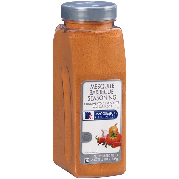 McCormick Culinary Mesquite Barbecue Seasoning, 26 oz - One 26 Ounce Container of Mesquite Seasoning Rub, Best on Pork Sandwiches, Ribs, Briskets, or as Meat Tenderizer Seasoning