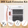 Miuffue Lash Extension Kit 260 PCS Individual Cluster Lashes Kit