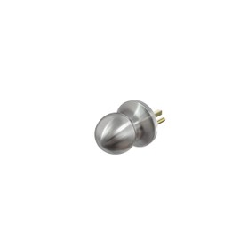 Lockly Door Knob Set Round Ball Style Passage Doorknob, Premium Stainless Steel, No Lock Interior Front Door and Bedroom Door Knobs, Keyless Doorknob for Hall Closet Pantry - Satin Nickel (PGL075SS)