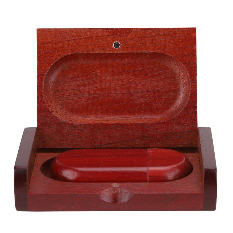Oval Rosewood Wooden USB 2.0 Flash Memory Drive Storage Stick