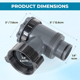 UMONIE Plunger Valve for Intex Pools-38mm On/Off & Drain Valve for Pool Pump Hose, Replacement for Above Ground Filter Pump & Intex Pool Accessories Compatible with Inlet/Outlet