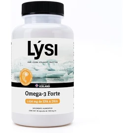 Lysi Omega-3 Forte 90 Capsulas, 1030 mg de EPA+ DHA, Aceite de Pescado 100% Salvaje y Sustentable, Importadas de Islandia.