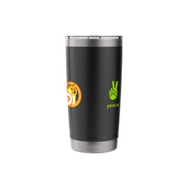 Peace Love Dogecoin Crypto Meme Cryptocurrency Stainless Steel Insulated Tumbler