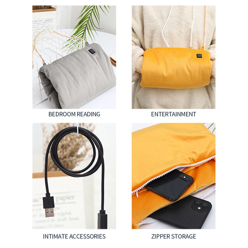 USB Charging Hand Warmer Three Temperature Control Electric Blanket Portable