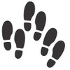 Decooo.be Wall Sticker 6 Footprints (Shoe Tracks) Black Sticker