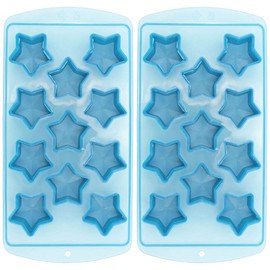 Fairly Odd Novelties Ice Cube Tray, Two Pack, Blue Stars