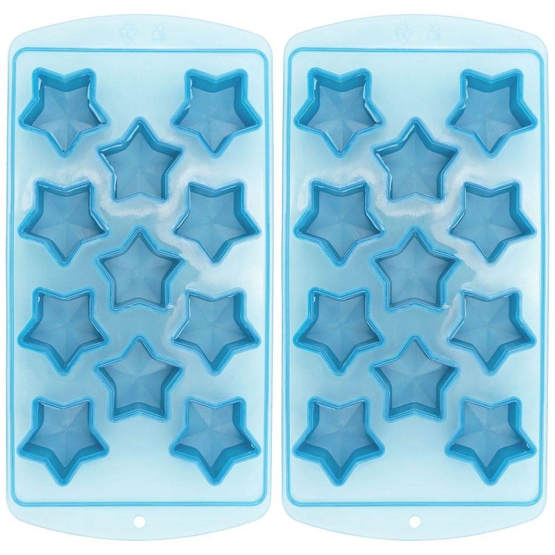 Fairly Odd Novelties Ice Cube Tray, Two Pack, Blue Stars