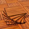 Strawberry Fairy Durable Interlocking Acacia Wood Deck Tiles for Outdoor