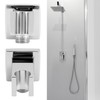 QWORK® Chrome hose connection with hand shower holder, brass G1/2