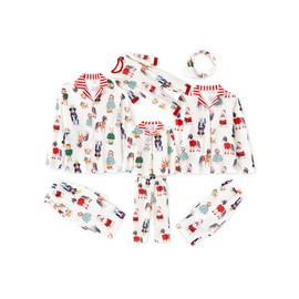 Family Matching Men Christmas Pajamas: Button Down Dog Patterned PJS for Family Reunion Christmas Party Take Photos Gift for Couples - Men XL