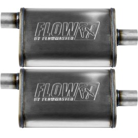 Flowmaster FlowFX Muffler 409S (2 Pack), 2.25 Offset In/ 2.25 Center Out - Moderate Sound