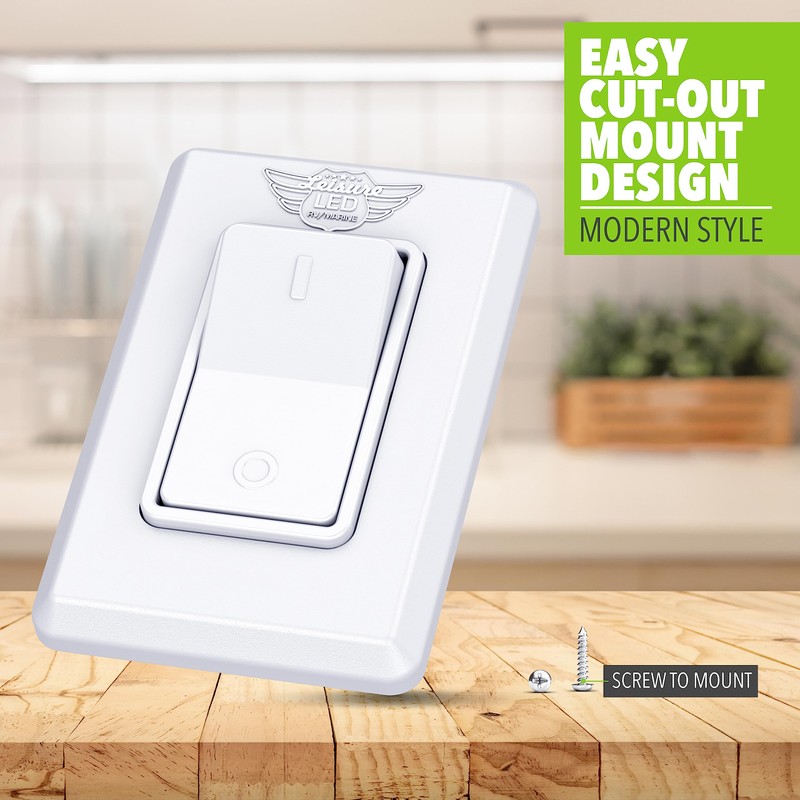 Leisure LED Modern Single SPST On-Off Switch with Bezel, 12-Volt,