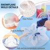 Christmas Resin Molds, 5 Pcs Snowflake Resin Molds Silicone 3D