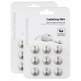 Bluelounge CableDrop Mini, 9pcs - White (2 Packs)