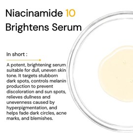 Niacinamide 10 Arbutin 7 - Suero iluminador, ácido tranexámico, 3 faciales para manchas oscuras, piel apagada, ligero e hidratante, cuidado del tono u