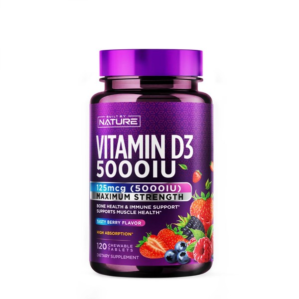 Built by Nature Chewable Vitamin D3 5000 IU - Vitamin