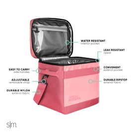 Simple Modern - Enfriador de día para 12 latas, Bolsa de Hielo con Aislamiento Suave con Correa de Transporte y asa, Caja de Almuerzo para Viajes, Camping, Trabajo, Playa, Picnic, día de Juego, 11