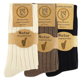 Moyel 3 Pairs Alpaca & Merino Wool Socks Women Warm Winter Thermal Cozy Thick Socks Cute Crew Socks for Women Women’s Boot Socks for Hiking Gifts for Women on Christmas
